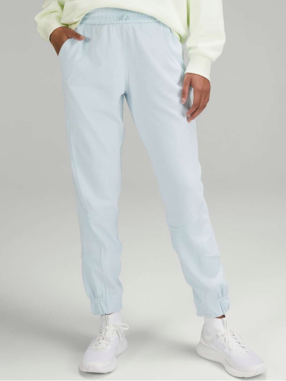 Lululemon | Brushed Softstreme Ribbed High-Rise Jogger | Powder Blue | Size 8